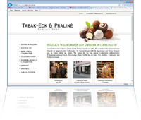 Webdesign: Tabak Eck & Praline Senf Borna